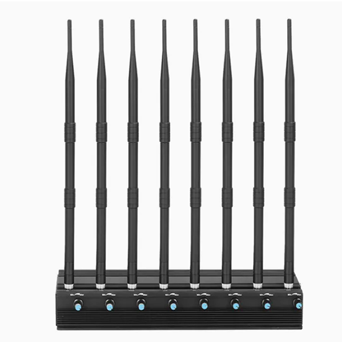 20W High Power 8 Bands Omni Antennas GPS/ WiFi/ 4G (LTE+Wimax) / 5g Frequency Jammer
