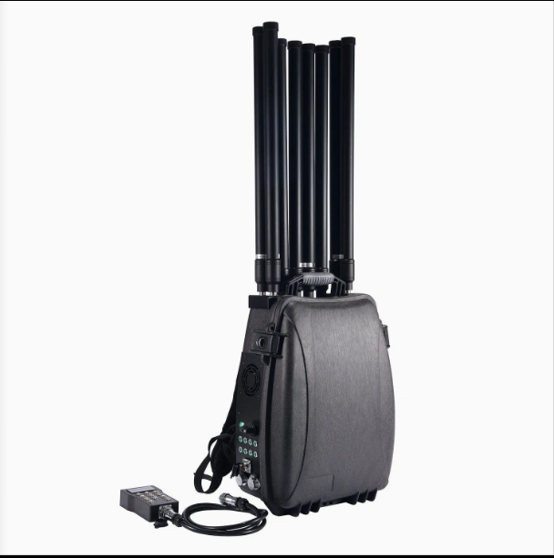 400W High Power Backpack Drone Jammer, 8 Channels Anti Fpv Uav Defense System, 200-5800MHz Full Band Signal Blocker